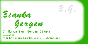 bianka gergen business card